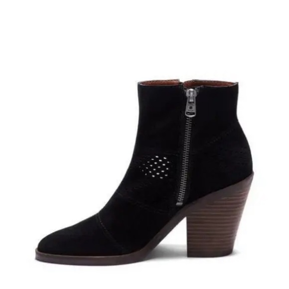Lucky Brand Ramses Black Suede Ankle Boots - Picture 3 of 11